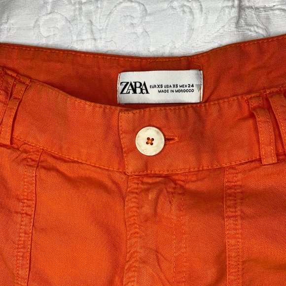 Zara orange wide leg pant - Picture 3 of 5